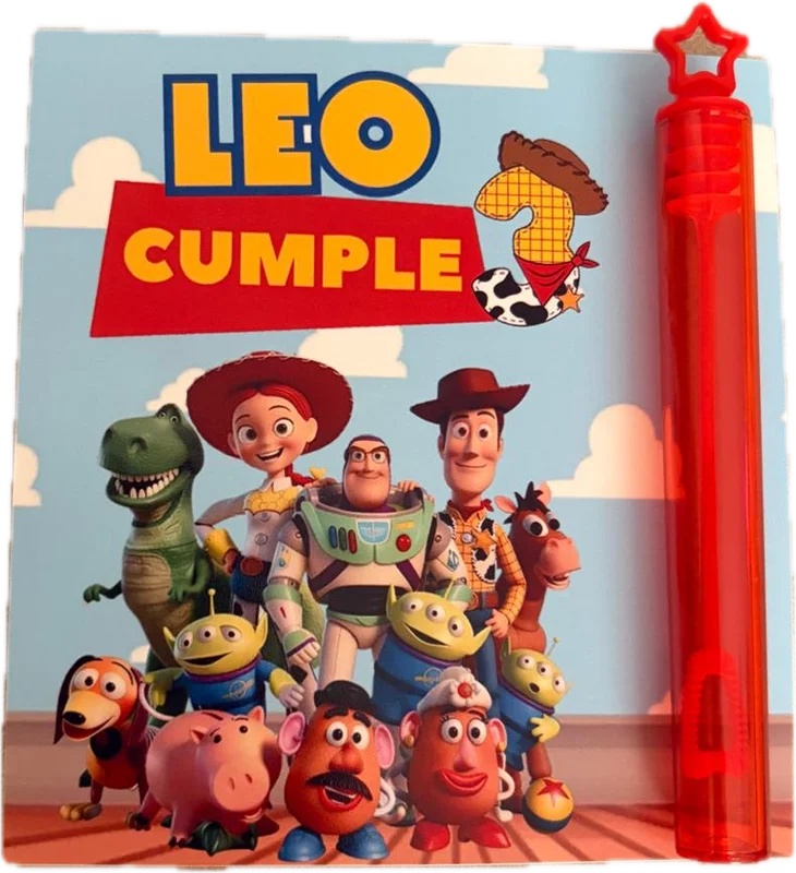 Pompero personalizado de cumpleaños con temática Toy Story
